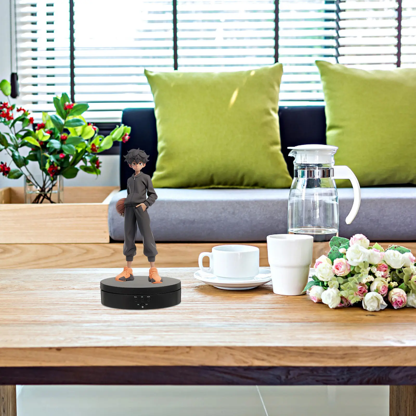 

Automatic Rotating Display Stand 360 Degree Electric Turntable For Jewelry Cake Showcase 3Kg Load Capacity Smooth Base