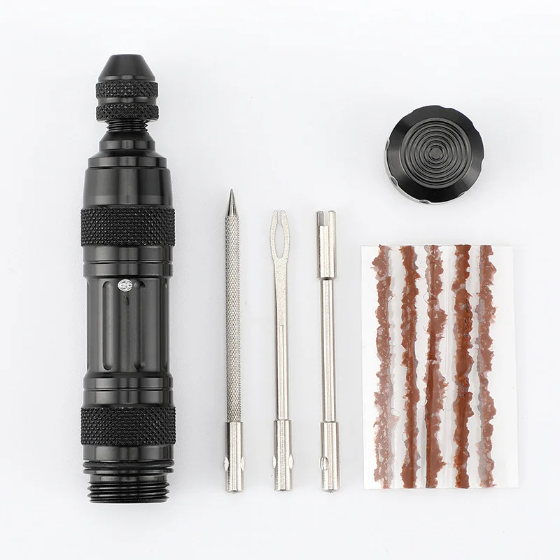 1Set Mountain Bike Vacuum Tire Repair Tool Aluminum Alloy Combination Bicycle Cycling Accessories Bicycle Maintenance Multi Tool