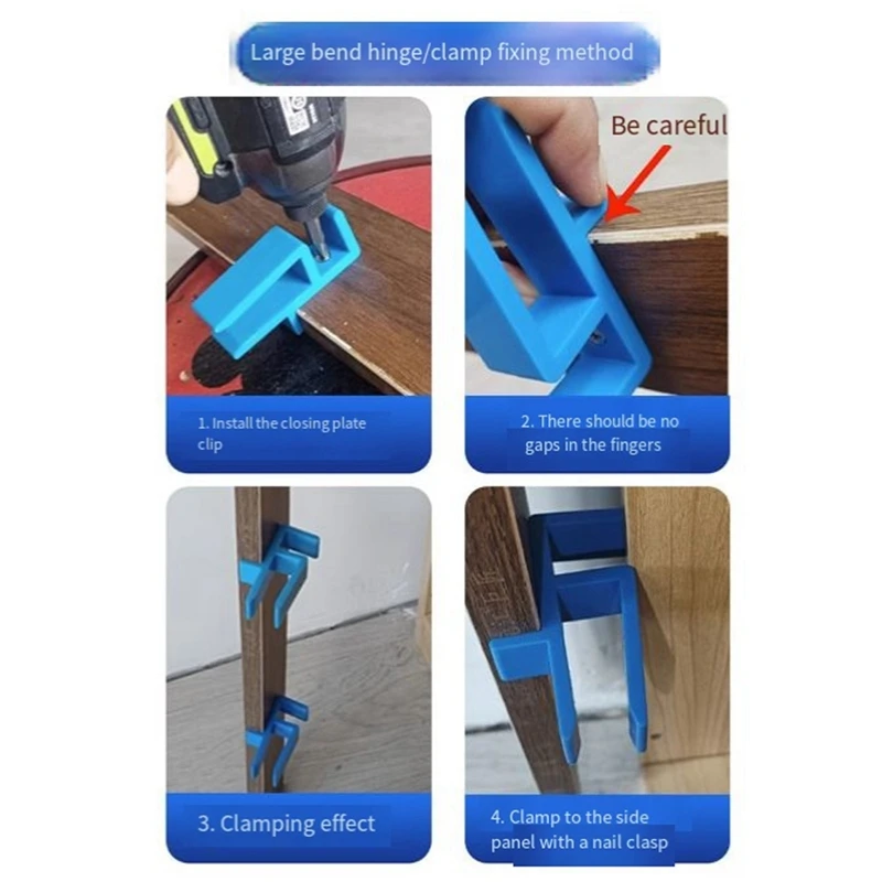 Wardrobe Closing Board Clip Woodworking 16-18Mm Jigs Carpentry Closing Fixed Clamp Tool Closing Fixing Clip 6Piece