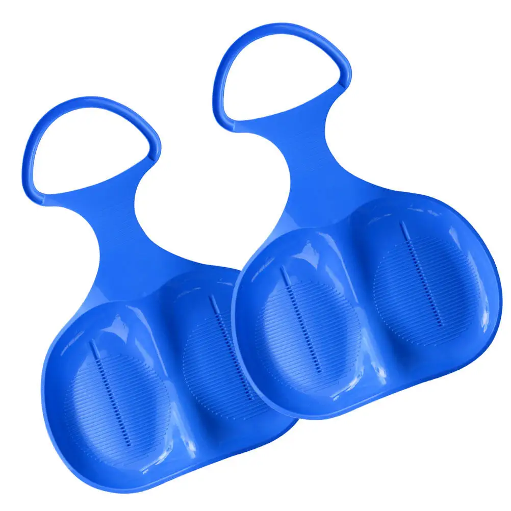 

2Pcs Hdpe Grass Sand Sliding Board Winter Skiing Board Compact Lightweight Sturdy Handle Anti Skid Seat Outdoor Skiing