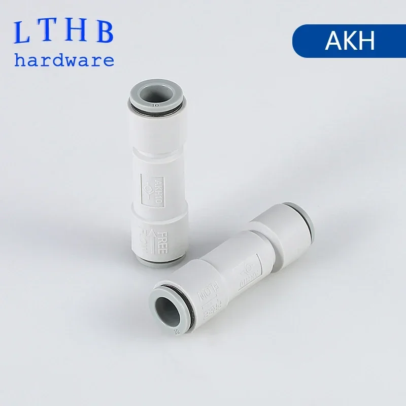 AKH Series Check Valve Pipe Fittings Put Into Hose 6mm 8mm 10mm Air Tube One-way  Valve Non Return Pneumatic Parts