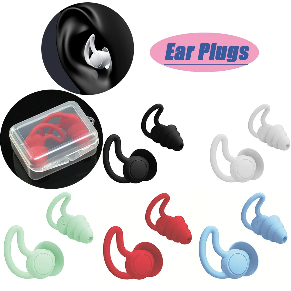 1 Pair Waterproof Swimming Silicone Swim Earplugs for Adult Swimmers Children Diving Soft Anti-Noise Comfortable Ear Plug