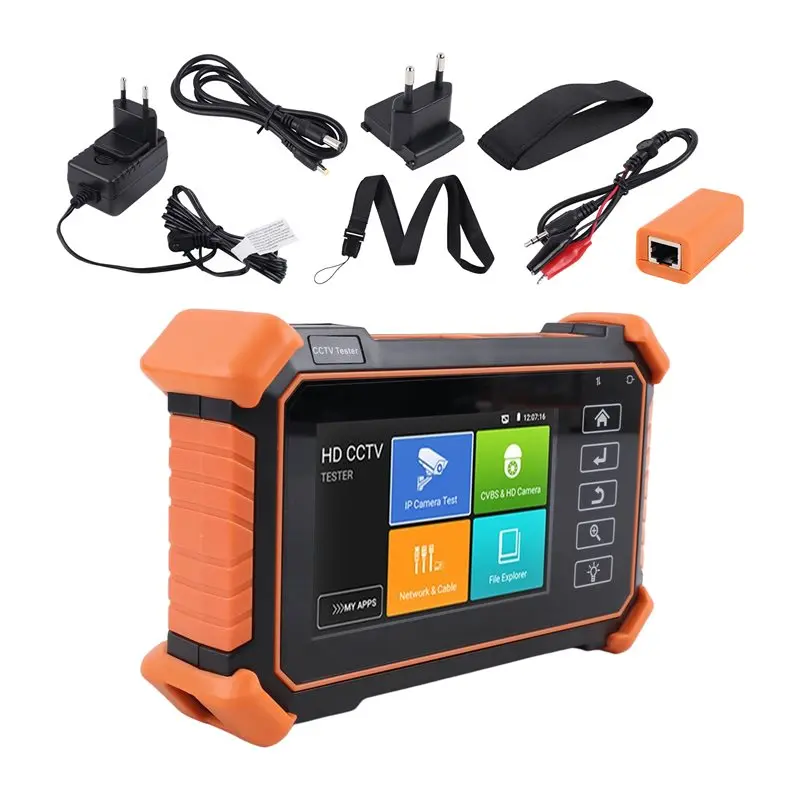 SQPP-8K Portable IP CCTV Camera Tester 8MP AHD CVI TVI Analog CCTV Diagnostic Tool WIFI UTP Cable Tester
