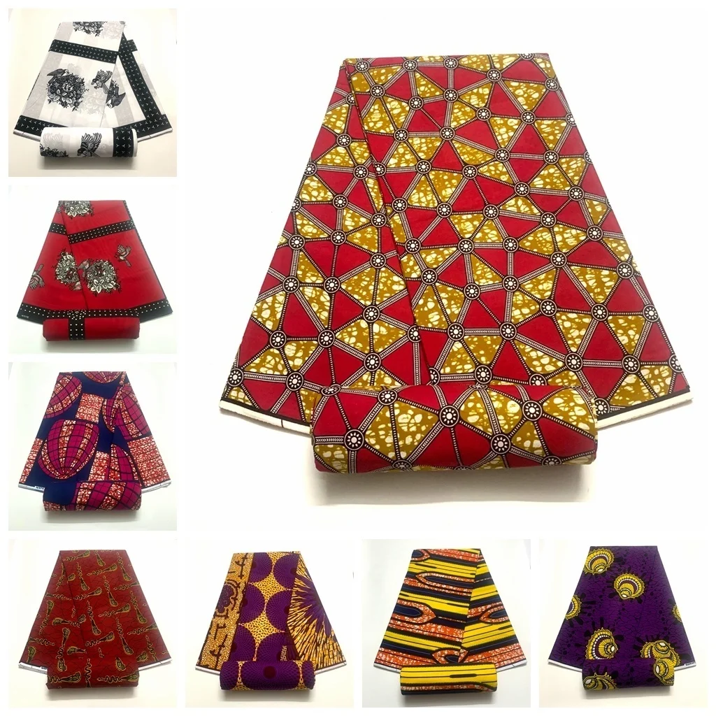 

Wholesale prices！2024 New Guaranteed Veritable 100% Cotton African Real Wax Fabric Ankara Prints Wax Nigerian Style Tissu Pagnes