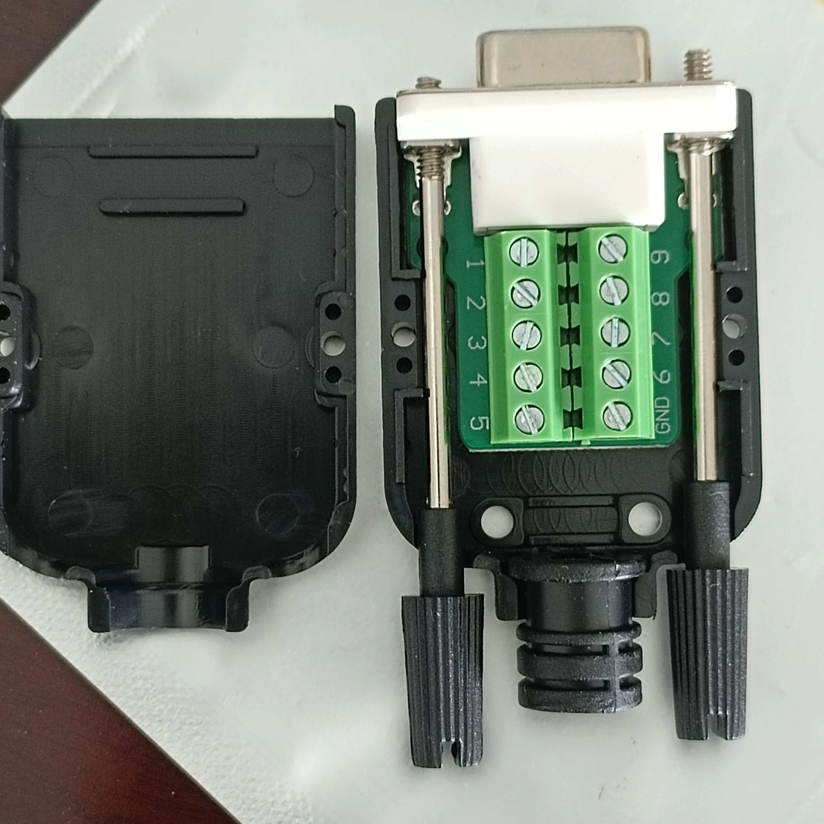 Free Soldering Free Dsub 9-pin Connectors with Shell Cover Housing for Serial Cables DIY