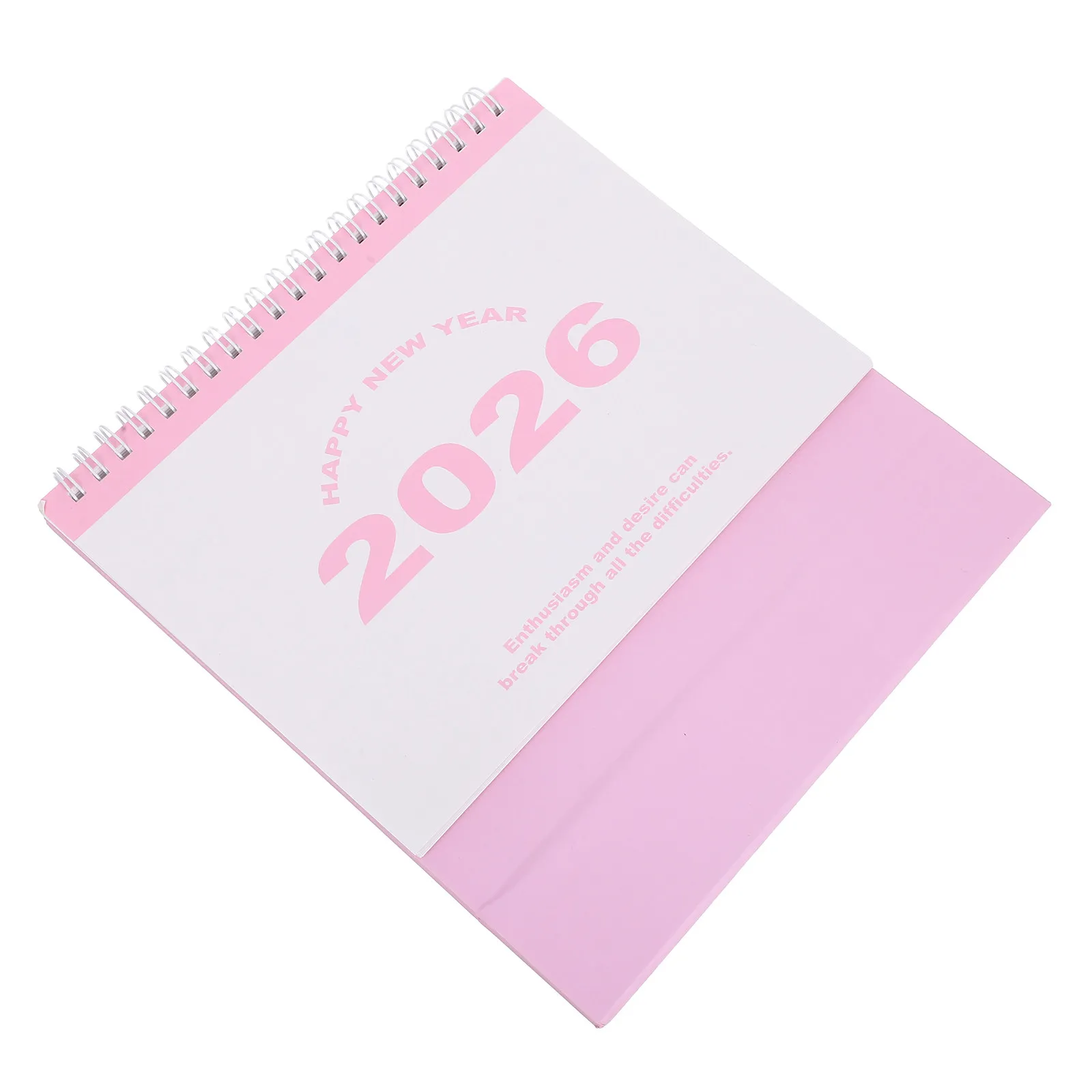 

2026 Small Desk Flip Calendar Aesthetic Minimalist Monthly Layout Spiral Bound Compact Standing Calendar Thick Paper for Office