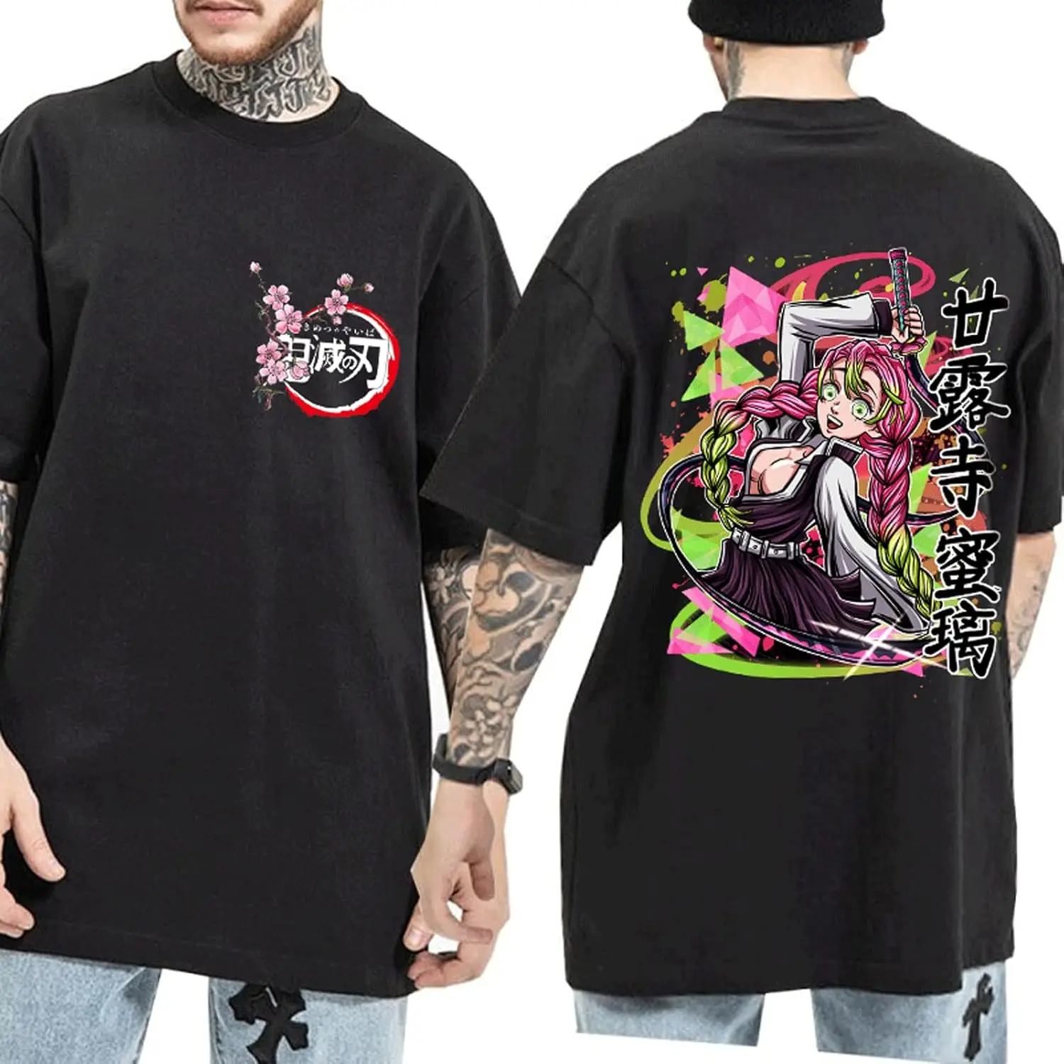 

MEDM Demon Slayer Rengoku Tops Kimetsu No Yaiba T-Shirt Anime Uzui Unisex Cartoon Tanjiro Inosuke Zenitsu Nezuko T-Shirt Tops