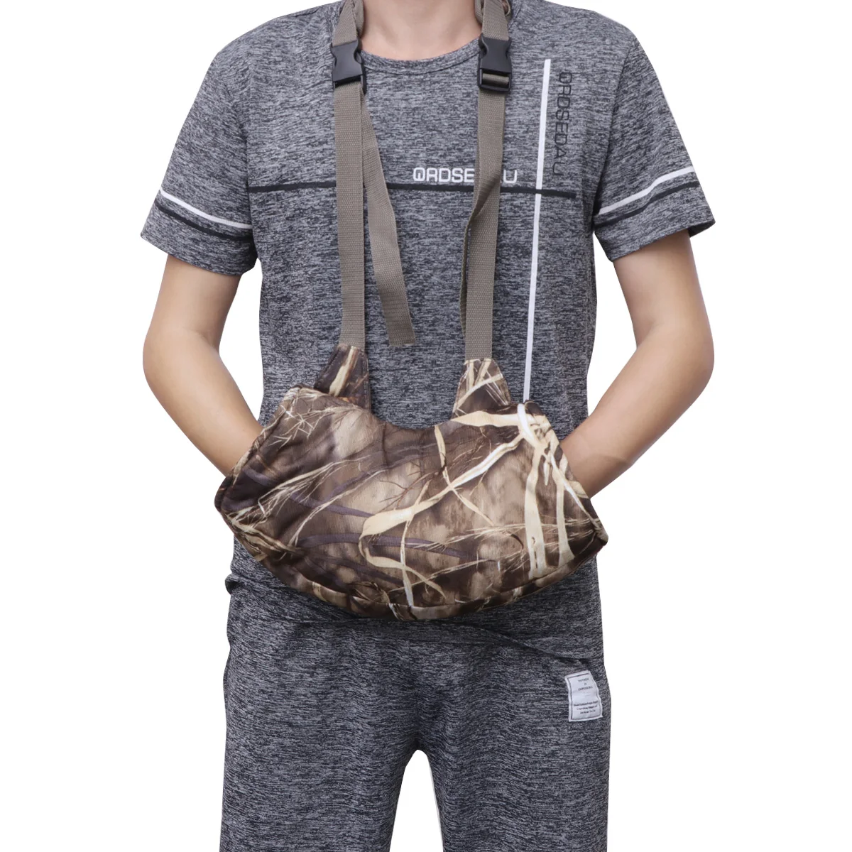 

Winter Warm Gloves Hanging Gloves Thick Fleece Hand Cover Windproof Pull-Out Phone Case Adjustable Strap Outdoor Protection