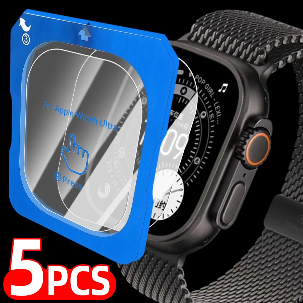 

1-5pcs Easy Install for Apple Watch Ultra 1/2/3 Screen Protector HD Tempered Glass Anti-Scratch Protective Film for IWatch 49mm