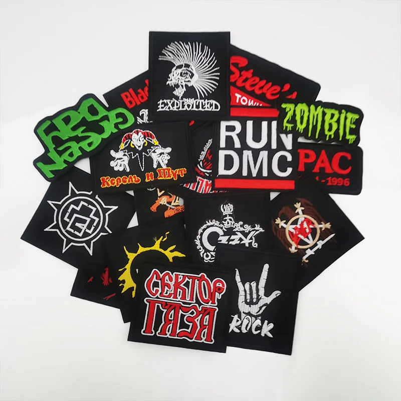 Metal Band Patches On Clothes Band Patch Iron On Patches For Clothes Hippie Rock Patch Punk Badge Stickers Appliques