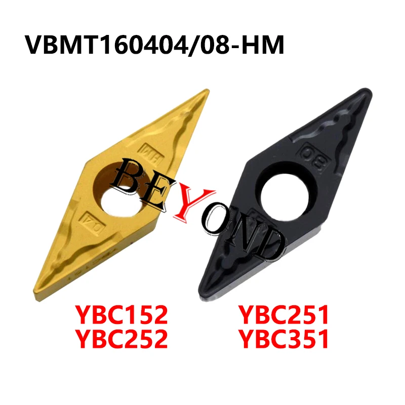 VBMT VBMT160404-HM YBC251 YBC351 VBMT160408-HM YBC252 YBC152 100% Original Carbide Inserts CNC Processing Steel Lathe Cutter