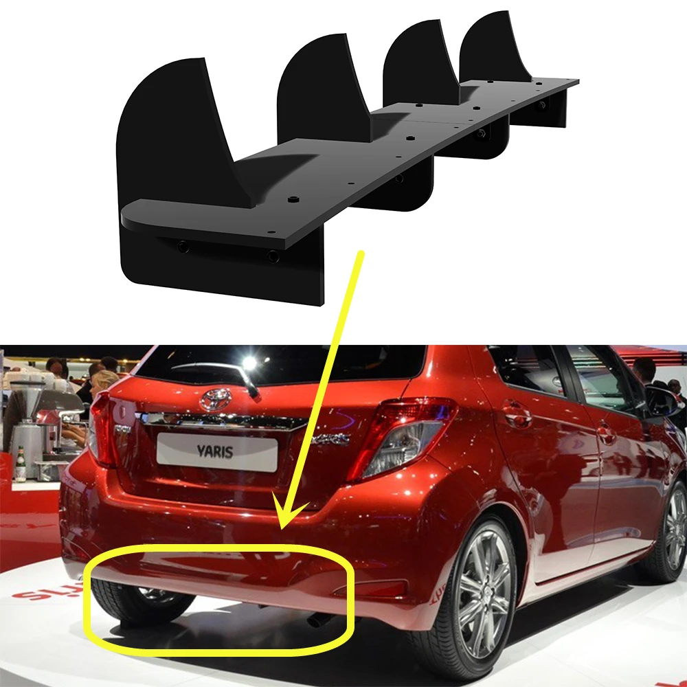 Für Toyota Yaris Fließheck 2012 2013 Jahr Hinten Diffusor Stoßstange Lippen Spoiler Splitter Body Kit Zubehör