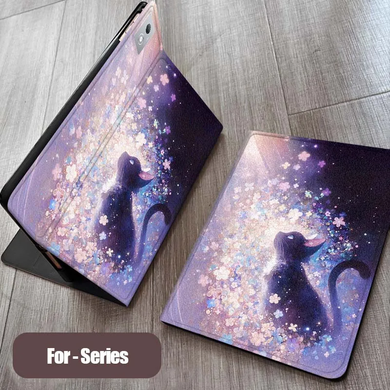 

Cat Cartoon Shining Tablet Case For Xiaoxin Lenovo Pad Tab K10 K11 M10 P12 P11 Pro GT Gen2 Plus Legion Y700 Y900 12.1