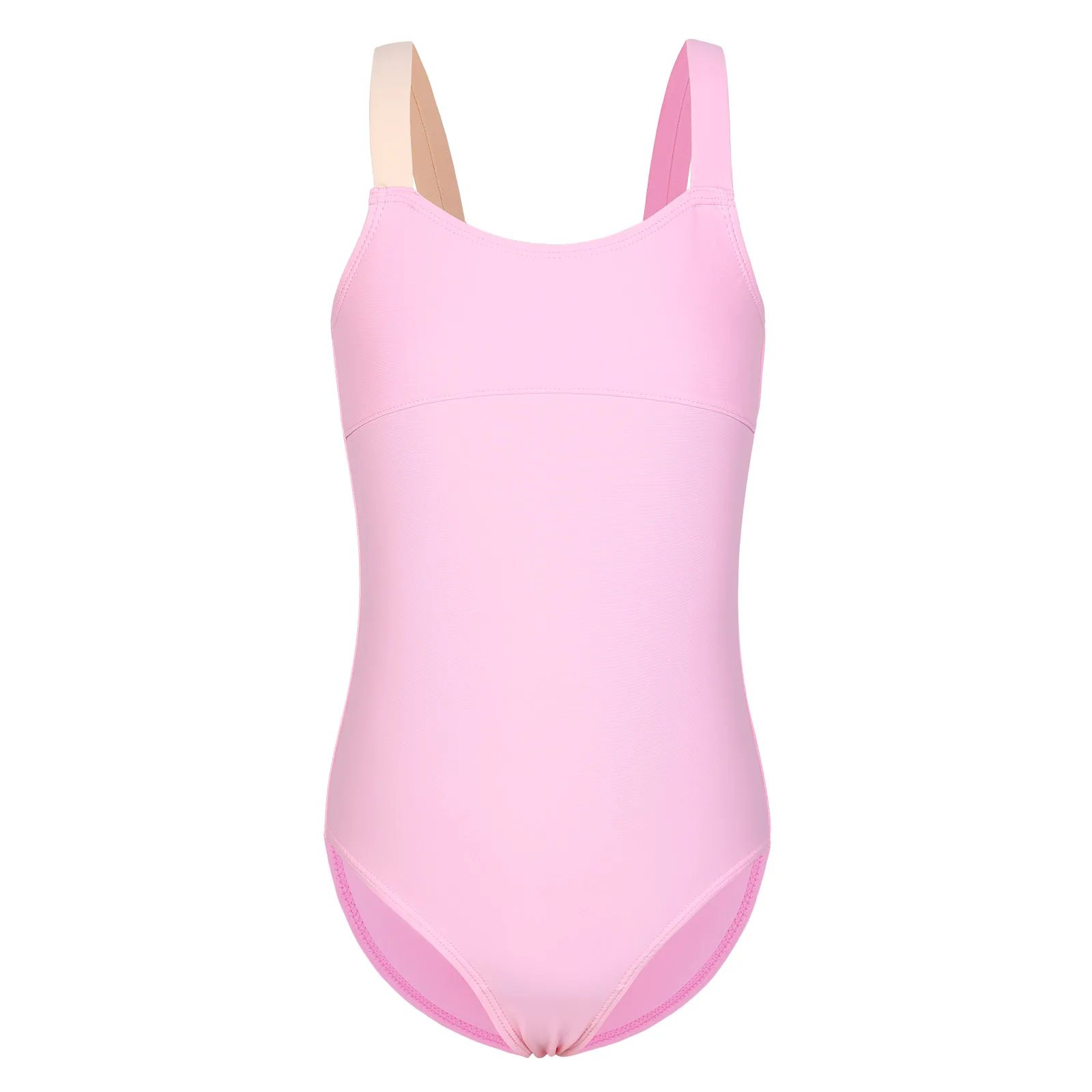 BAOHULU Pink Ballet Leotard for Girls Sleeveless Gymnastics Wear Three Piece Dancewear Set Training Clothes Performance Clothing