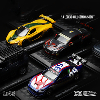 CCA 1:36~1:47 Lamborghini Maserati McLaren P1 Land Rover Guard BMW Benz Car Model With Helmet Acrylic Box Alloy Car Toy