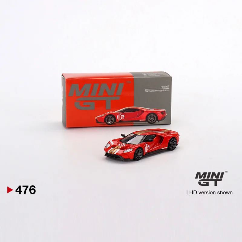 TSM MINI GT #476  1:64 Ford GT Alan Mann Heritage model 16 Die-cast alloy car model collection display gifts