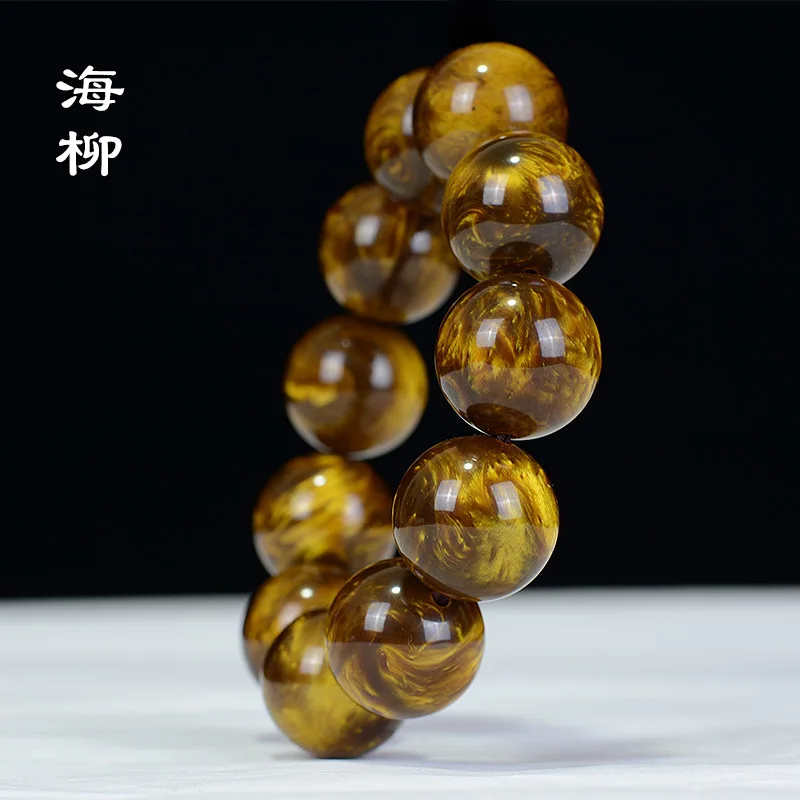 Imitation Silk Sea Willow Bracelet Coral Single Circle Bracelet Cultural Play Jewelry Synthetic Sea Willow Buddhist Prayer Beads