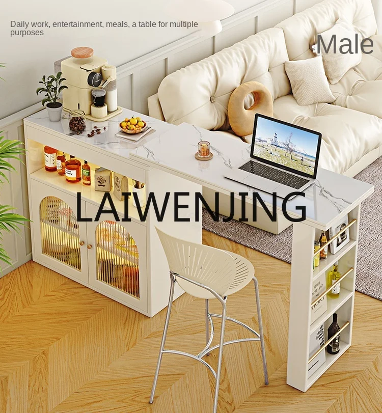 Household Solid Wood Modern Simple Partition Bar Integrated Living Room Sideboard Cabinet Middle Island Table Cabinet