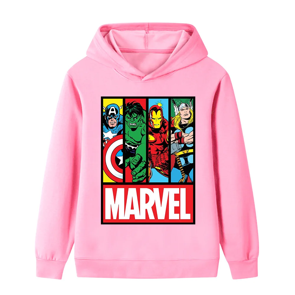 سويت شيرت بقلنسوة للأولاد بنمط وسيم للبطل الخارق من Marvel للأطفال في الخريف والشتاء ملابس كاجوال دافئة بأكمام طويلة #5