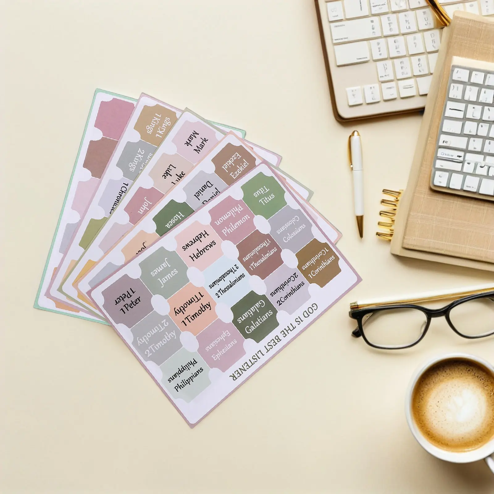 

150Pcs Bible Index Tabs Sturdy Writable Self Adhesive Page Markers Bible Study Supplies Journaling Book Tabs for Reading Study