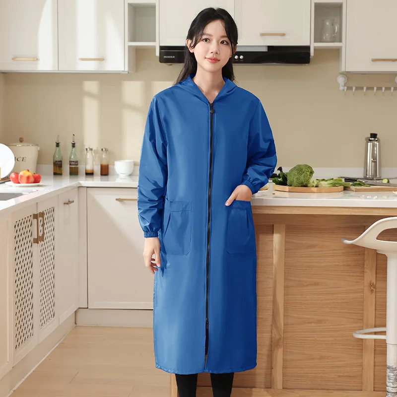 

Length103cm Women's Work Clothes Waterproof Gown Pet Grooming Clothing Hair Salon Hairdressing Uniform Kitchen Cooking Smock