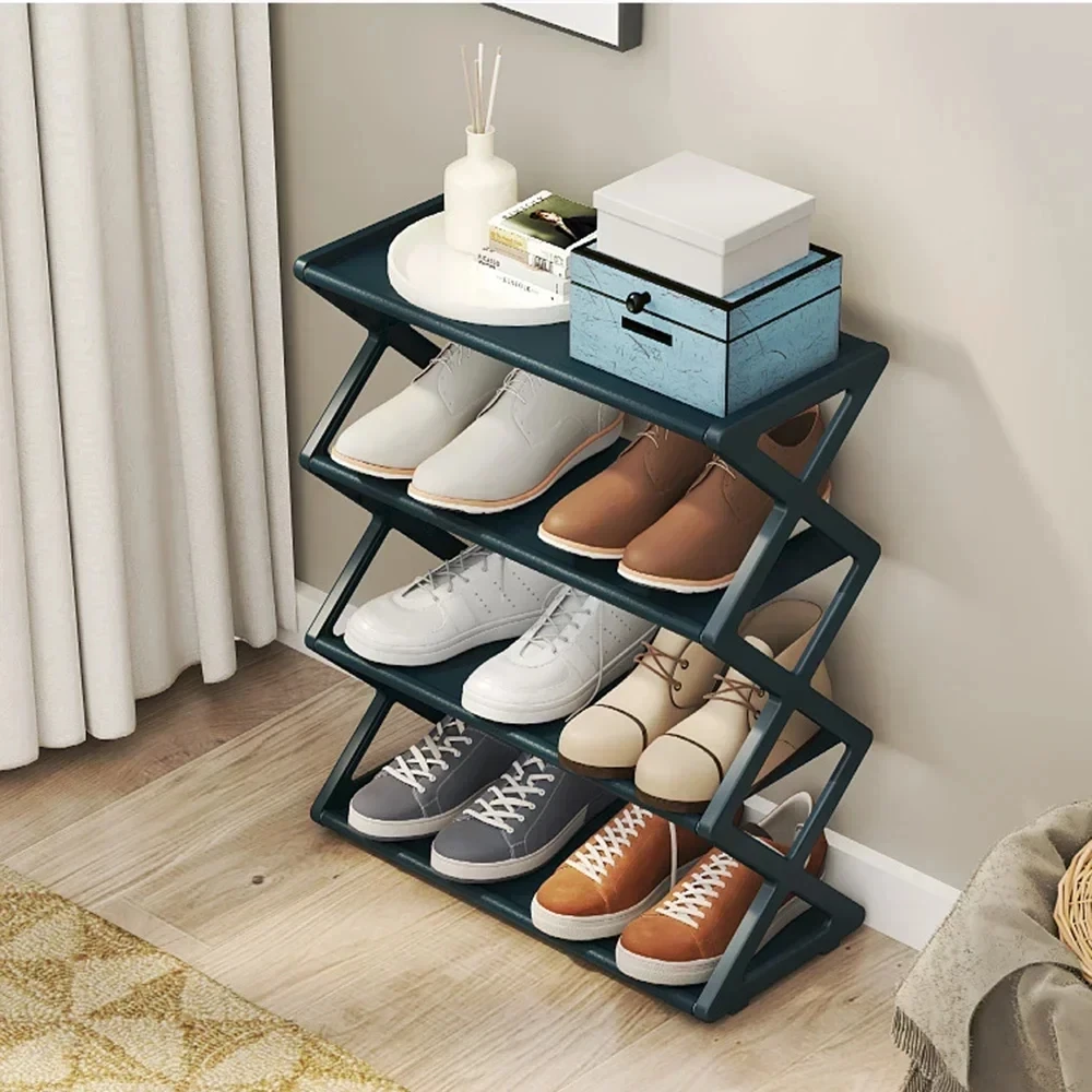 Household X-shaped Shoe Rack Assembled Shoe Cabinet Multi-functional Household Dust-proof Storage Rack One-pc Molding Save Space