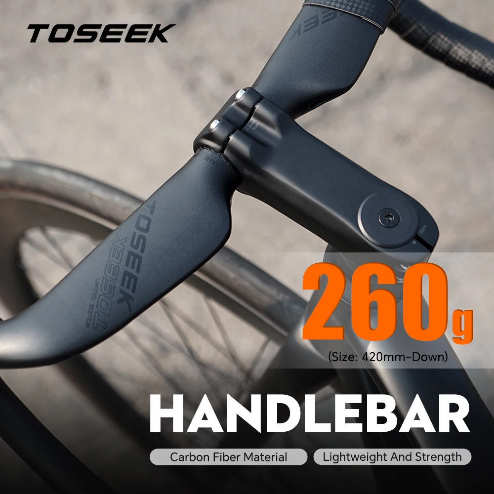 

TOSEEK ZXB-TWO Bike Carbon Road Handlebar 400/420/440mm UD Matt Internal Routing Road Bicycle Handle Bar Bicycle Parts