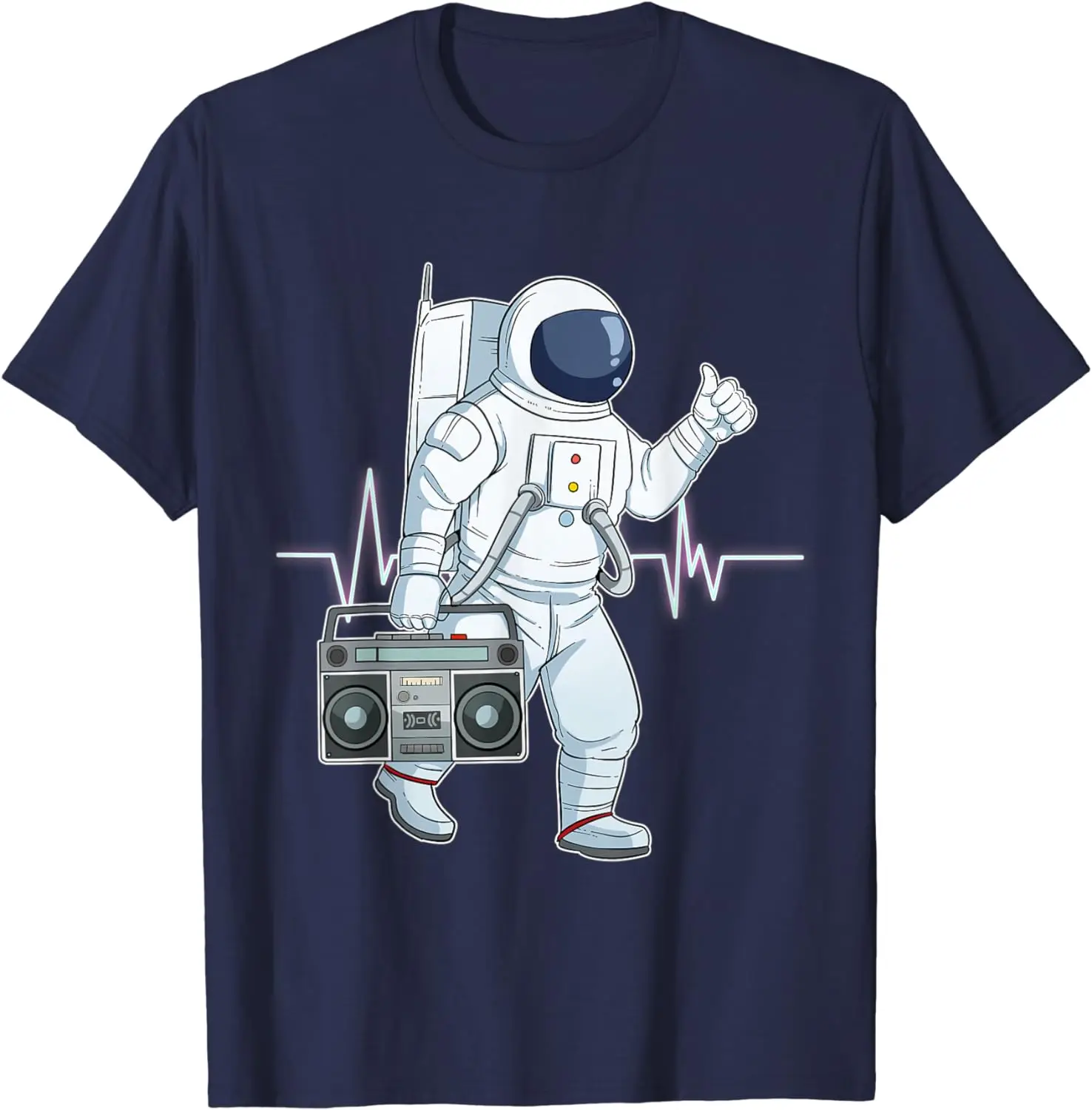 2024 New Fun Retro Astronaut T-shirt Space Stereo Graphic Shirt Hip Hop