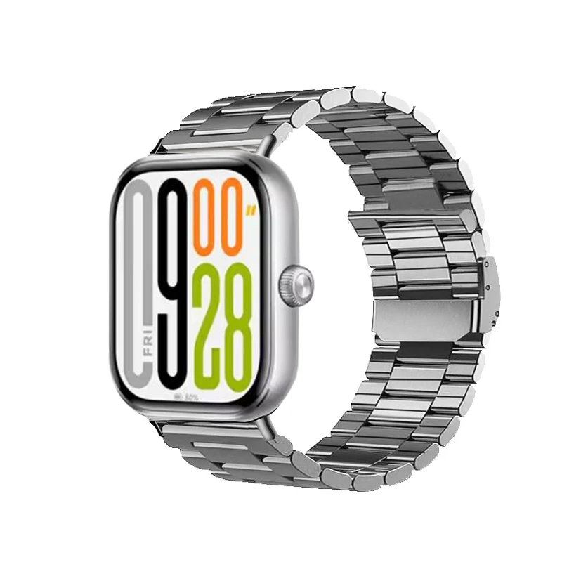 Pulseira de metal para redmi watch 4, acessórios de pulseira de smartwatch para redmi watch 5, pulseira de substituição de aço inoxidável