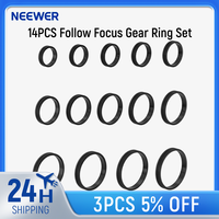 NEEWER 14PCS Seamless Follow Focus Gear Ring Set 0.8 MOD for ø46.5-90mm Lens, Compatible with SmallRig