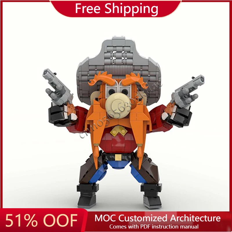 

543 PCS MOC Creative Cartoon Anime Technology Figures and Cat Model Building Blocks For Children Assembly Toys Christmas Gifts
