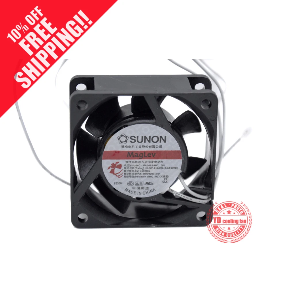 

NEW SUNON MA2062-HVL .GN 6CM high air volume 6025 AC220V cooling fan