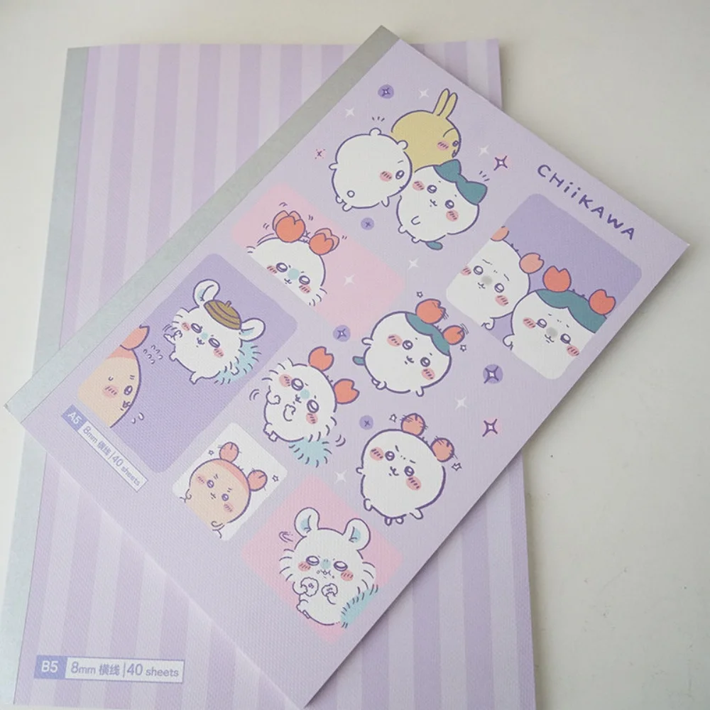 Genuine Chiikawa A5 Glue Bound Notebook Usagi Hachiware Kawaii Writing Book 40 Sheets for School Office Desk Notes Gifts view 6
