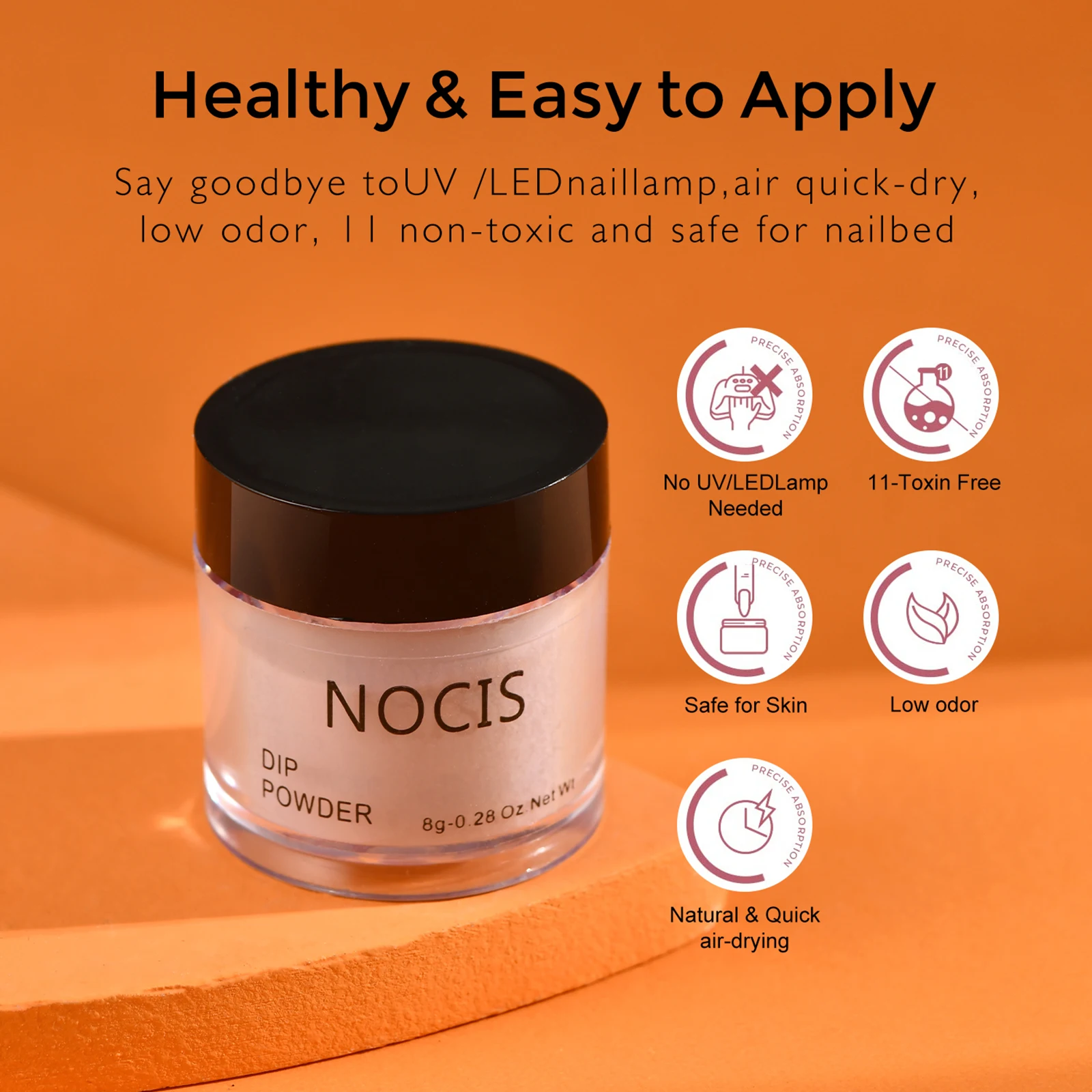 NOCIS 4色ネイルディッピングパウダーセット ネイルアートスターターキット ディップパウダー 速乾性 UV/LEDライト不要 ベース＆トップコート付き