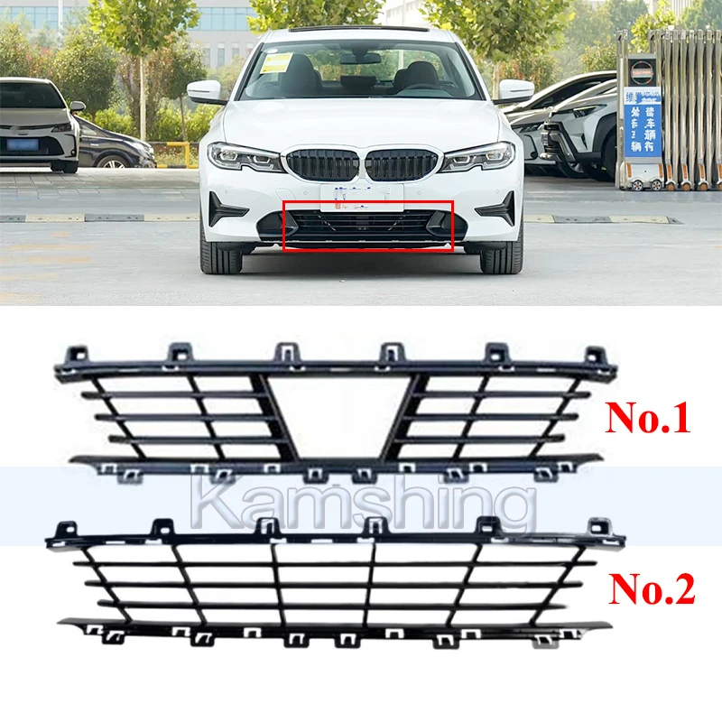

Передний бампер Kamshing, нижняя решетка, маска радиатора для BMW 3 серии G20 2020-2022, гоночные грили