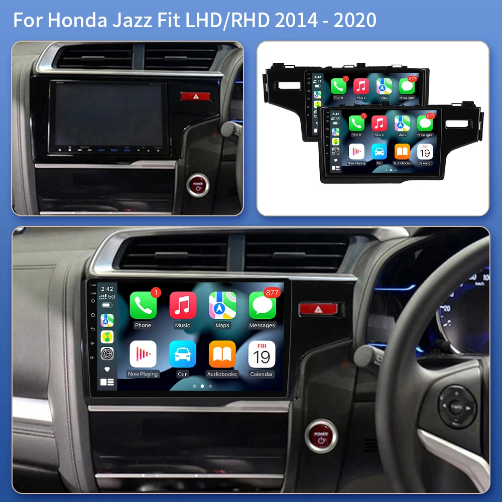 Android 16 Carplay Auto Car Radio Multimedia Player For Honda Fit Jazz 2014- 2020 Autoradio GPS Stereo 2din Head Unit mfkj