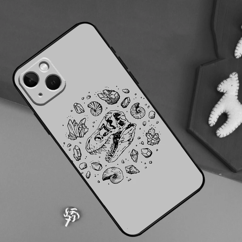 Dinosaur Fossil Paleontology Phone Case For iPhone 16 12 15 14 11 Pro Max XS X XR Plus Phone Case For iPhone 16 13 Pro Max