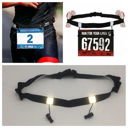 Marathon Race Number Belt Outdoor Running cinture in vita Triathlon con supporto in Gel cintura in tessuto Motor Gym Fitness accessori sportivi