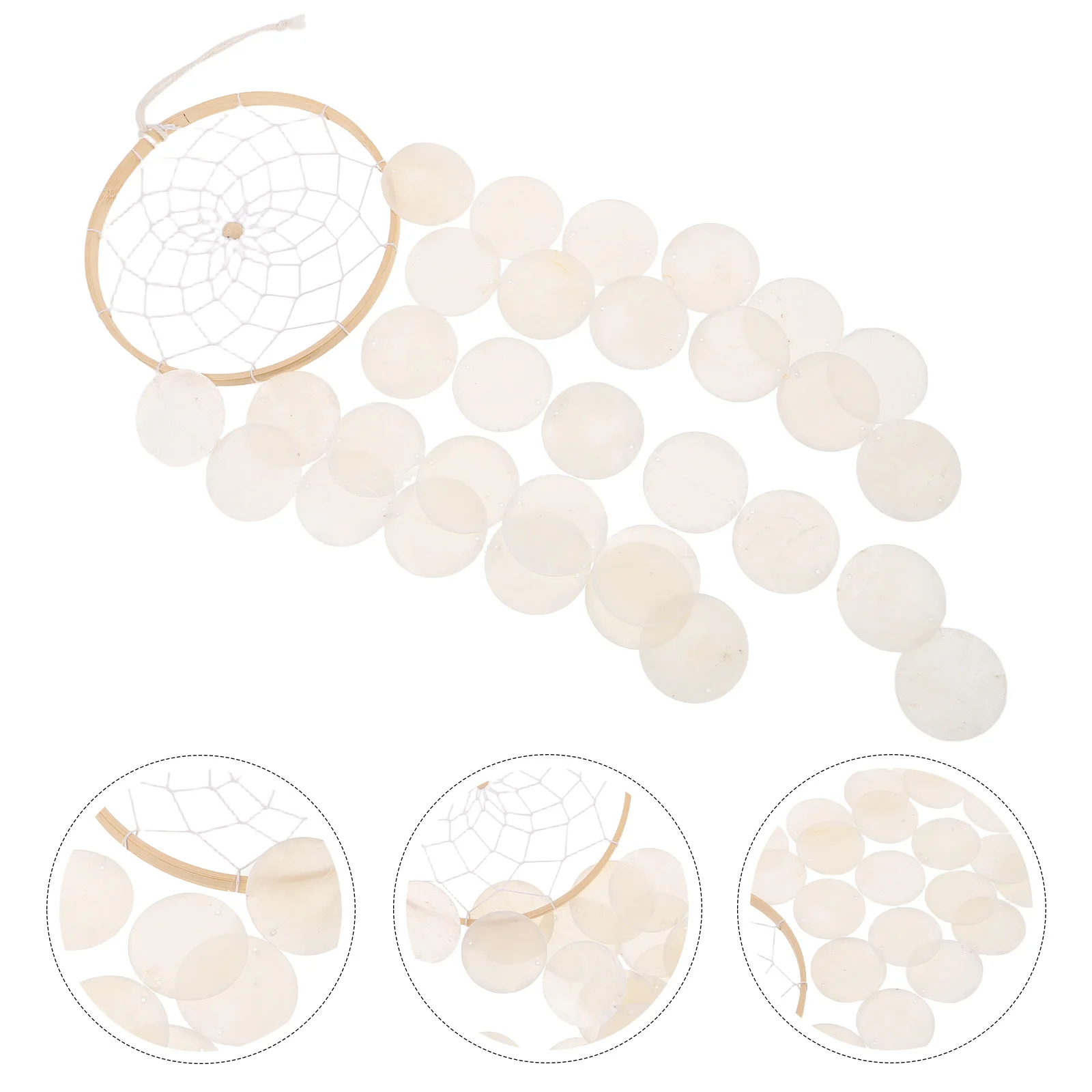 

Shell Dream Catcher Wind Chime Handmade Seashell Hanging Decoration For Bedroom Garden Patio Outdoor Coastal Home Decor Ocean