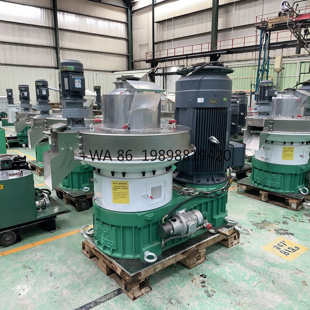Wood Sawdust Pellet Press with Ring Die Design Industrial Biomass Pellet Mill Machine -