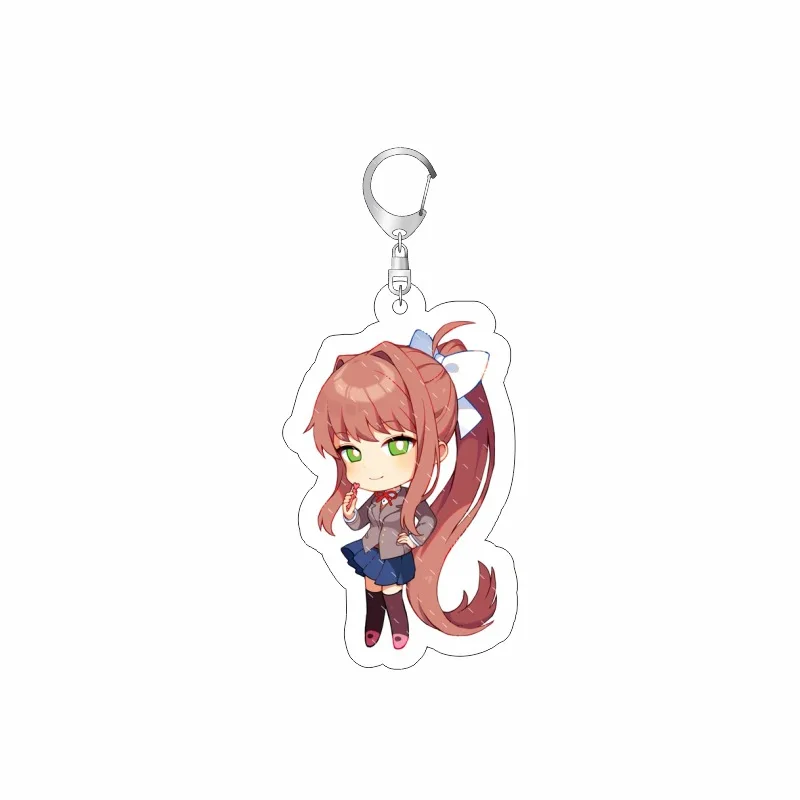 نادي دوكي الأدب! DDLC llavero أنيمي سايوري ناتسوكي يوري مونيكا الاكريليك الشكل المفاتيح المشجعين هدايا عيد الميلاد 6 سنتيمتر