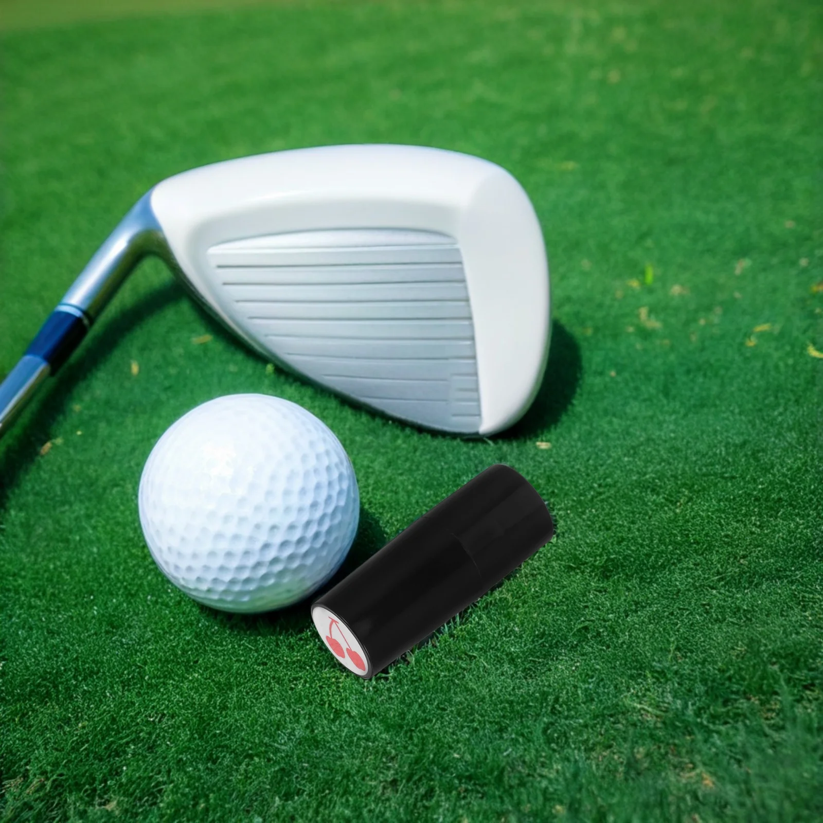 Golf Ball Stamp Waterproof Self-Inking Tool Cherry Pattern Quick Dry Ink Reusable Marker for Golf Ball Identification