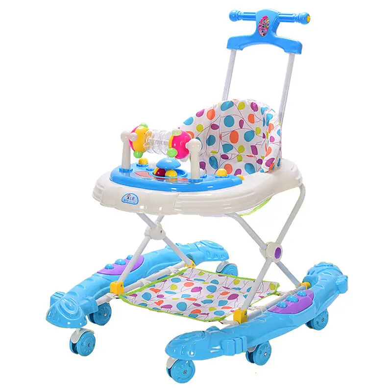 

Baby walker with wheels baby walker anti-rollover foldable pushable baby wheel walker multifunctional seat car