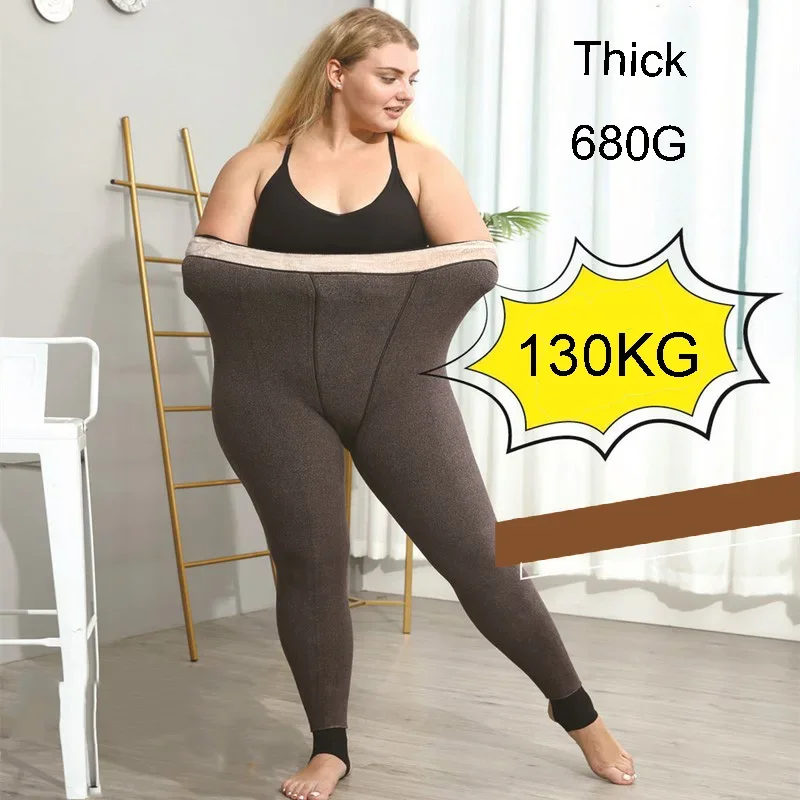 

Thick Cashmere 680G Super Elastic Pantyhose Sexy Keep Warm Winter Tights Plus Size Female Pantyhose Women Oversize 130KG