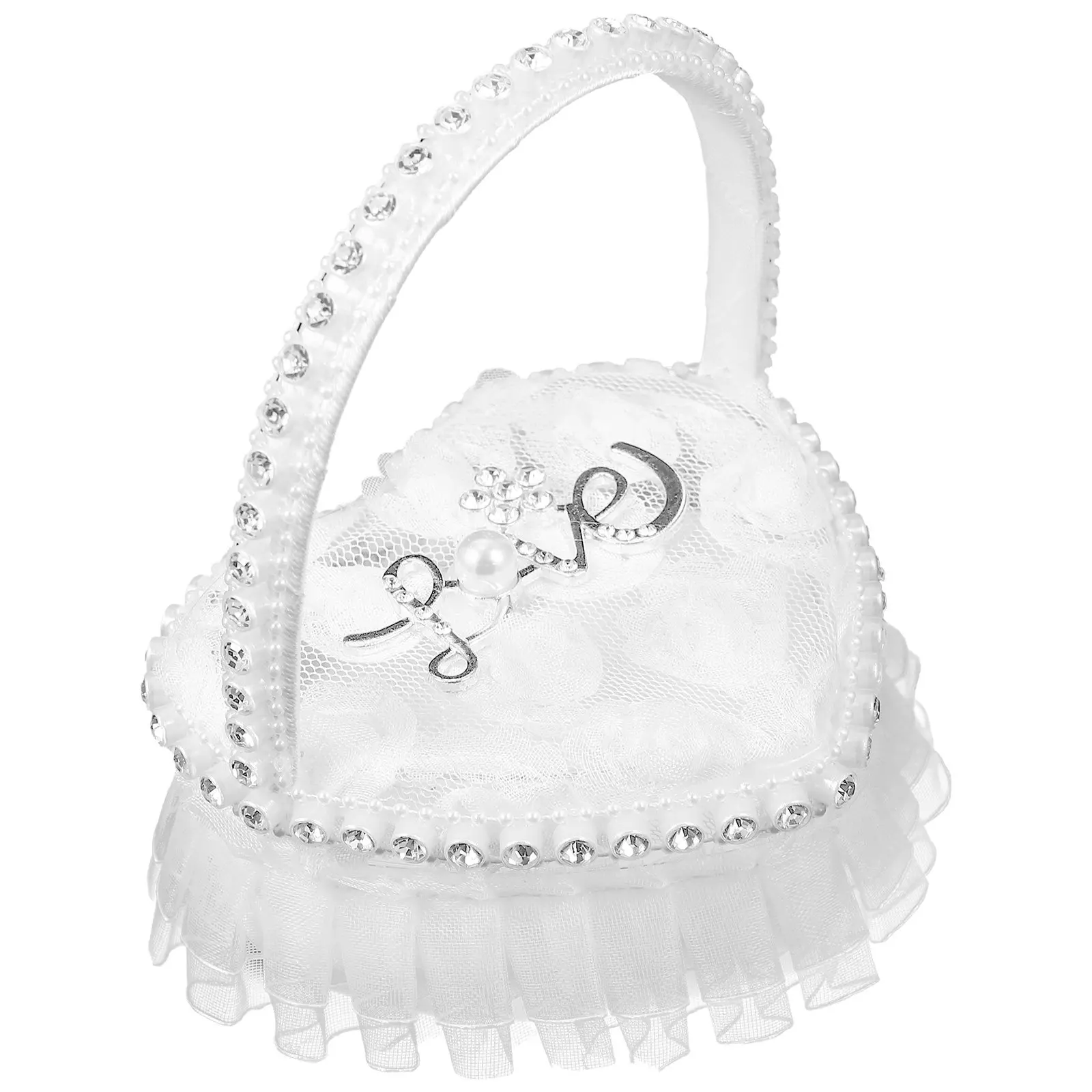 Mini Lace Ring Pillow Heart Shape Wedding Ring Holder Soft Satin Cushion for Engagement Ceremony Display Wedding Decoration