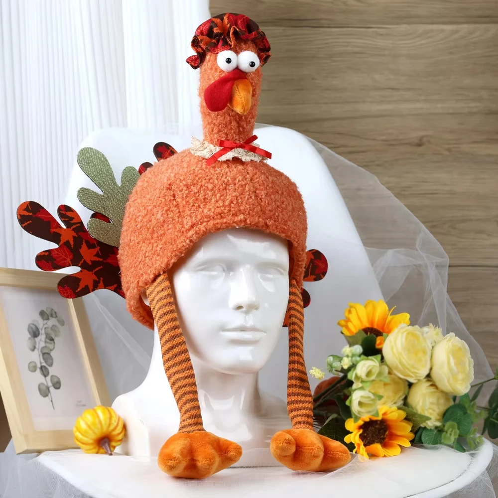 

Thanksgiving Turkey Hat Plush Thanksgiving Turkey Party Hat holiday home decoration and role-playing Costume Headwear