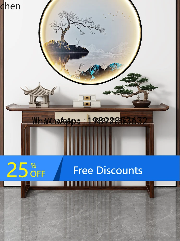 

LYY entrance table, strip case against the wall, living room table, ultra-narrow solid wood entrance cabinet