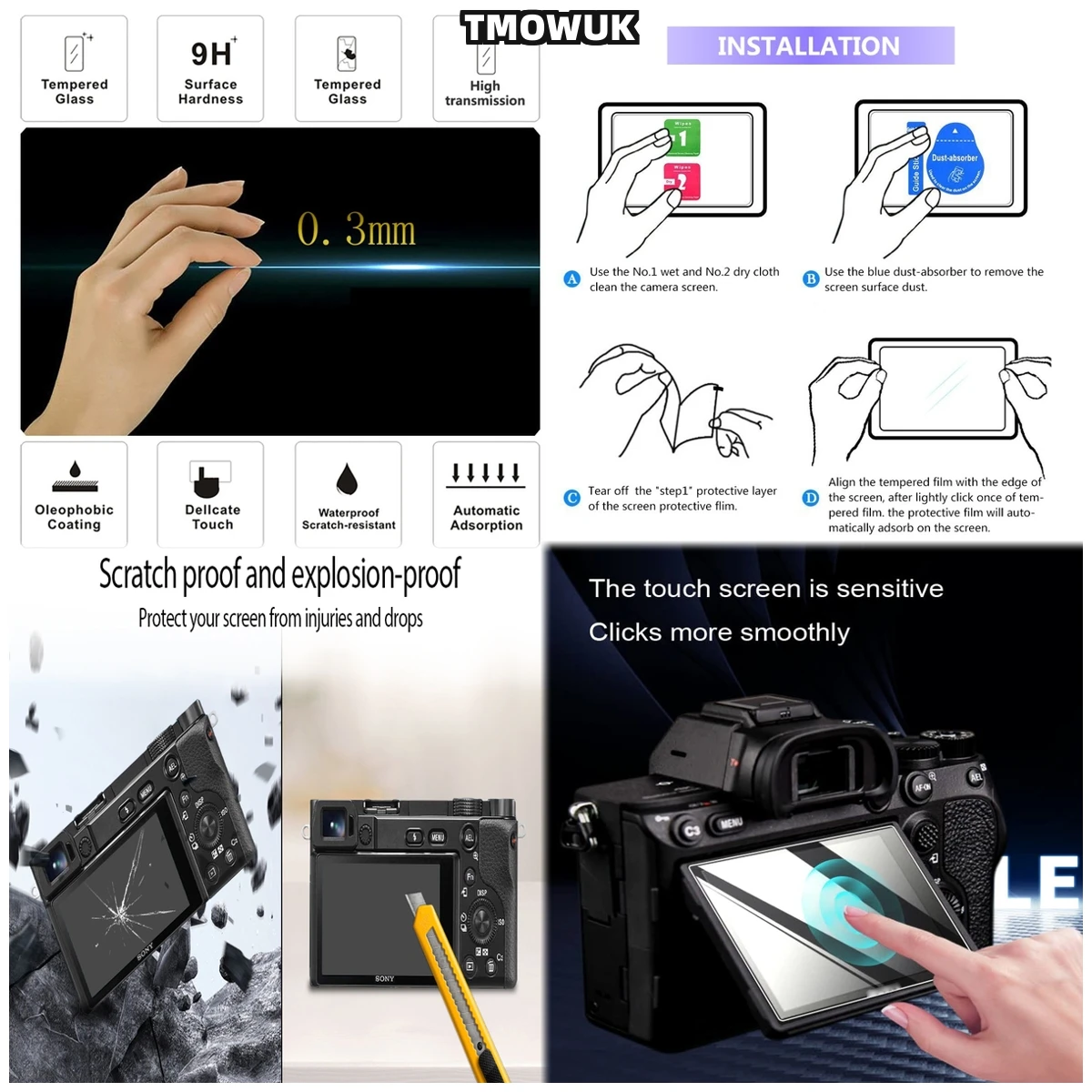 

Crystal Clear Screen Guard For Sony Alpha A6600 A6000 A6100 A6300 A6400 A5000 NEX Models