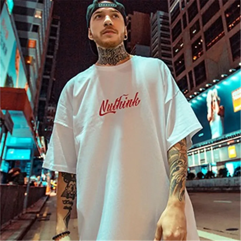 ZAZOMDE Cotton Tees Cool Men Oversized T Shirts Gothic High Street Hip Hop T-shirts Men Summer Harajuku Loose Tshirt Streetwear