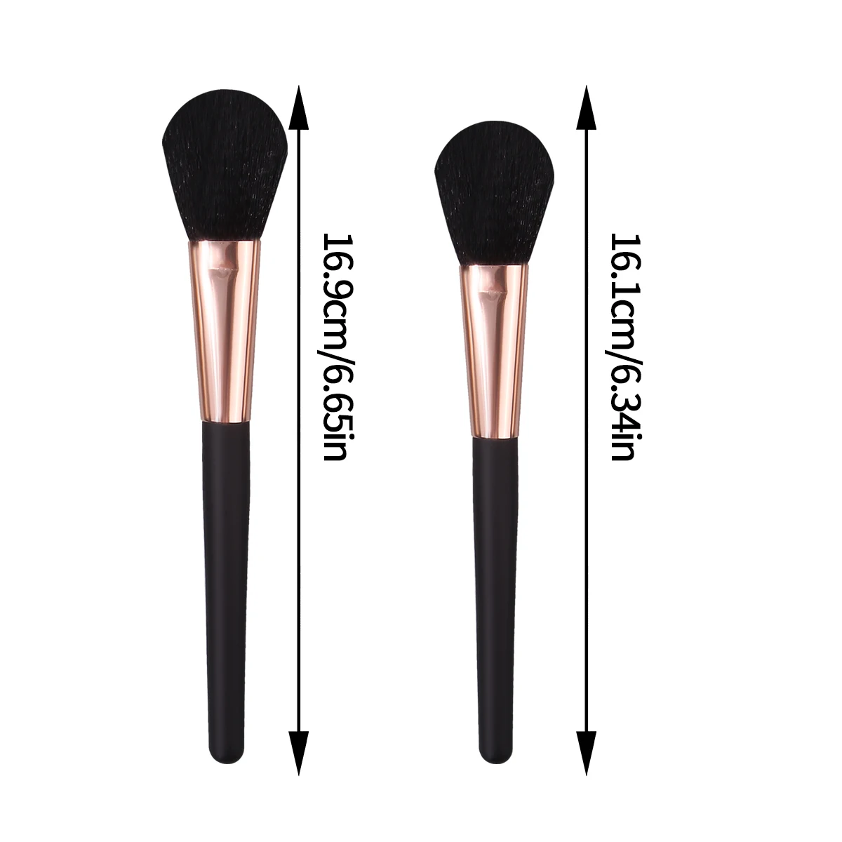 3PCS soft wooden-handled makeup brush, blush brush, powder brush, contact-up brush, multi-functional facial beauty tools